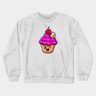 Cute Cup Cake Cartoon Crewneck Sweatshirt